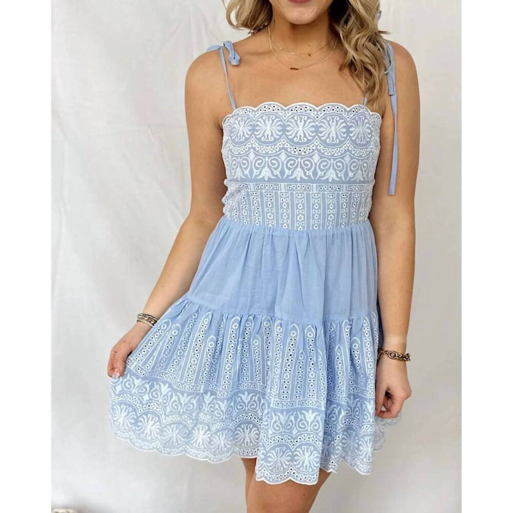 NEW BABY PINK islet dress in light blue
